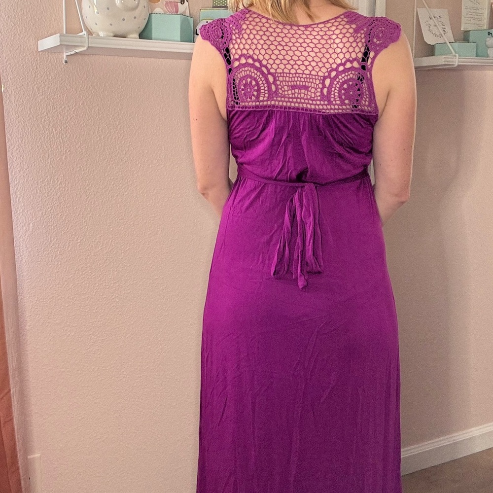 Raspberry maxi BCBGMaxAzria dress